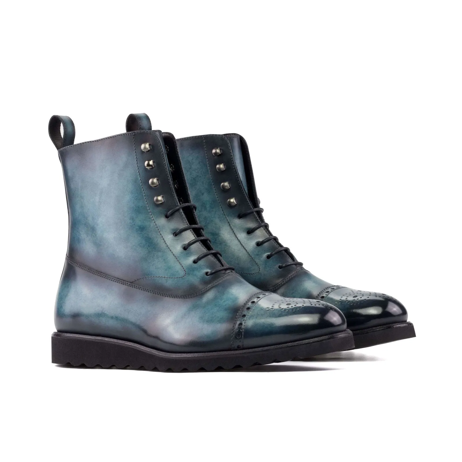 Balmoral Boot-Patina, Blue-Wholesale