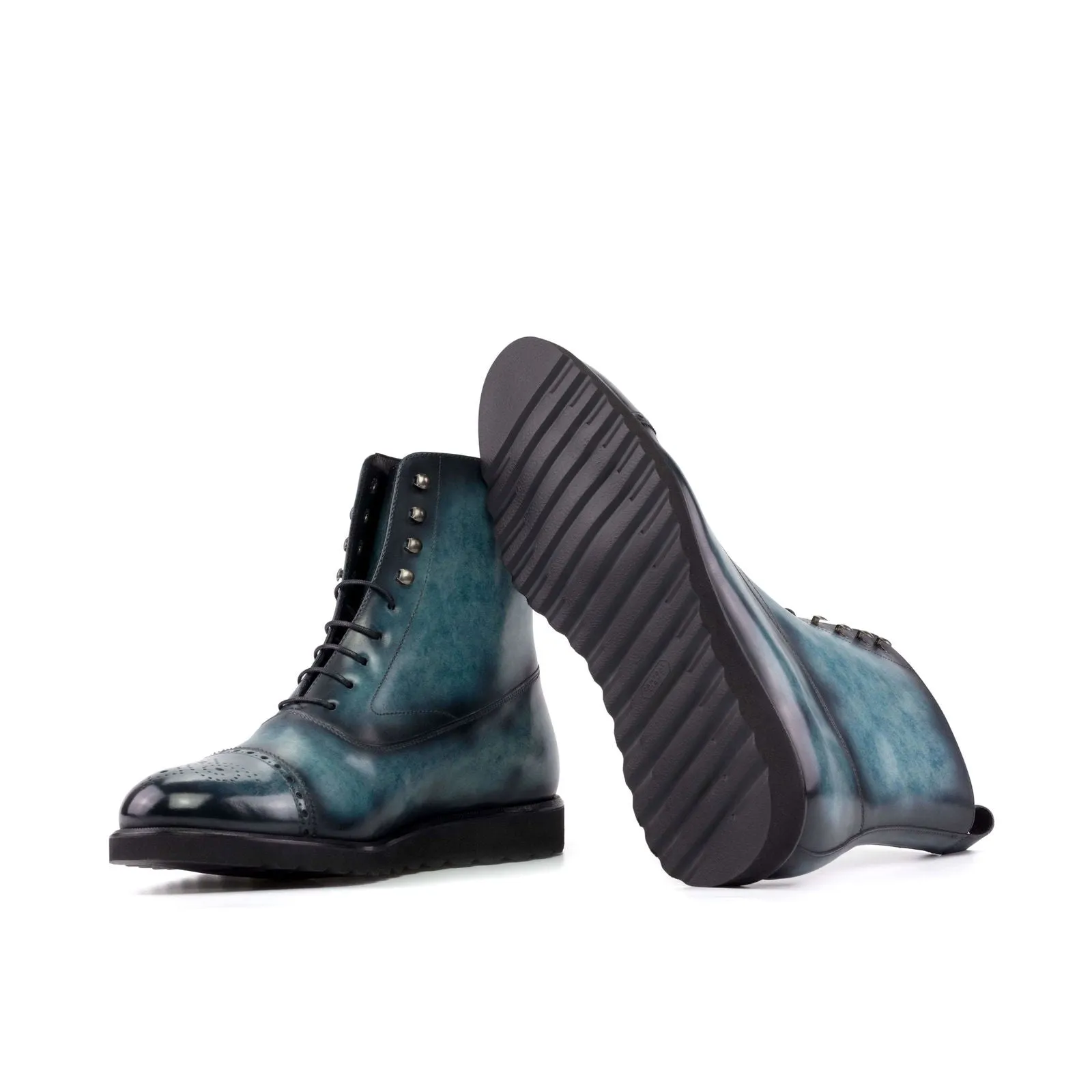 Balmoral Boot-Patina, Blue-Wholesale