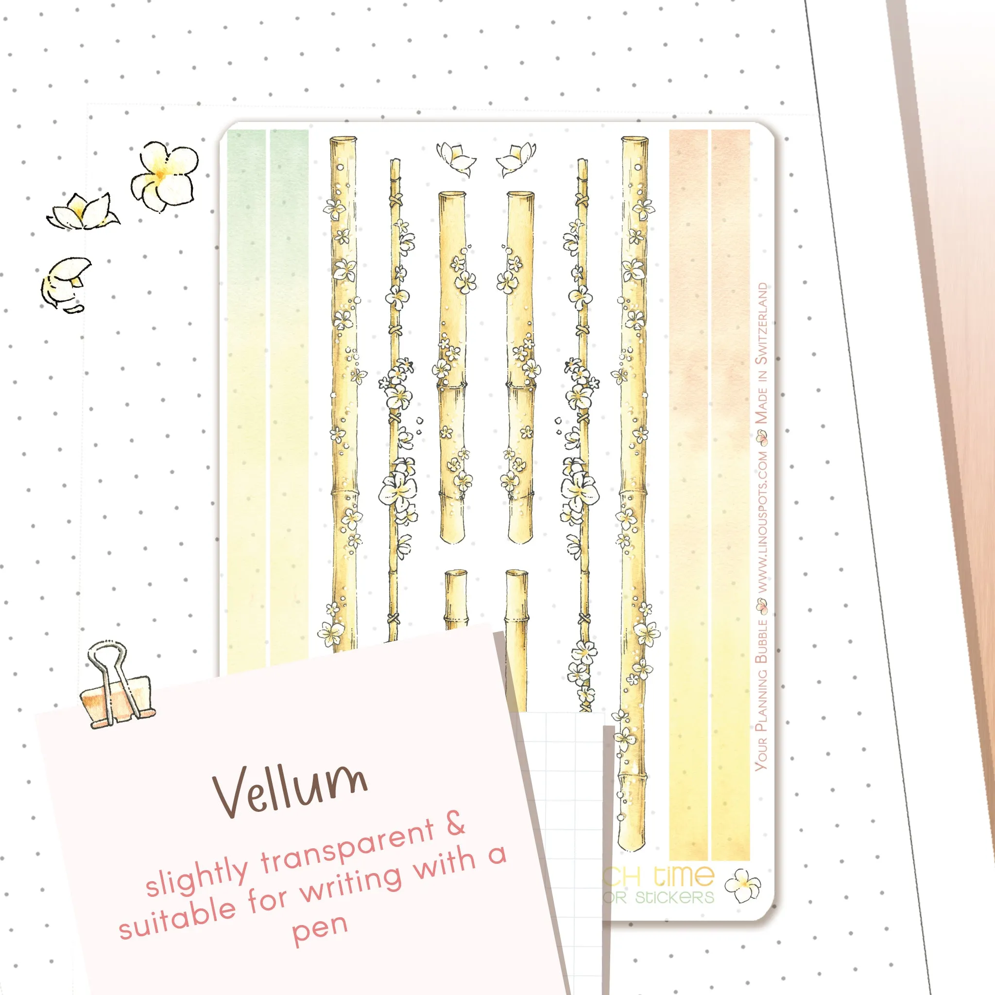 Beach Time - Decorative Watercolor Stickers - Washi Tapes