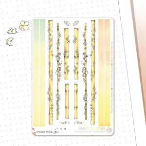 Beach Time - Decorative Watercolor Stickers - Washi Tapes