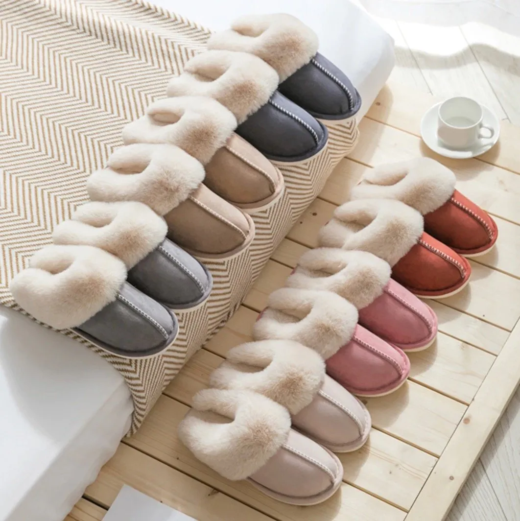 Comfortable Warm Lightweight Winter Soft Sherpa Fleece Home Slippers