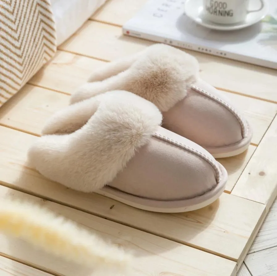 Comfortable Warm Lightweight Winter Soft Sherpa Fleece Home Slippers