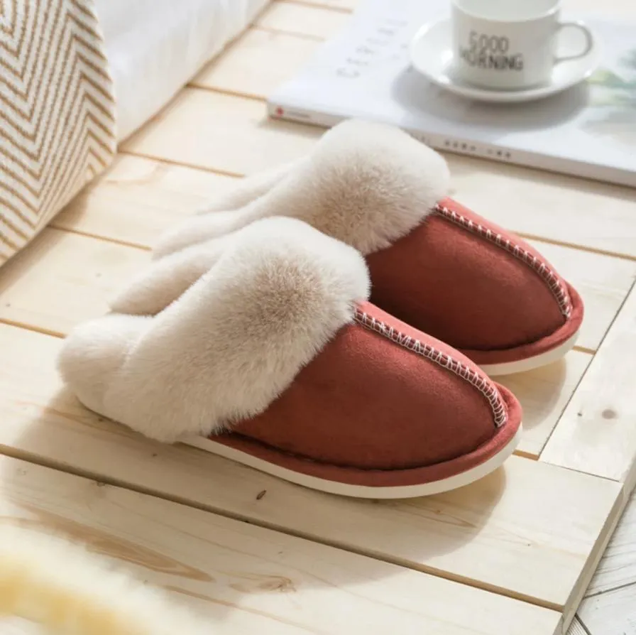 Comfortable Warm Lightweight Winter Soft Sherpa Fleece Home Slippers