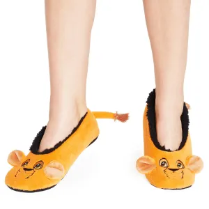 Disney Lion King Fluffy Slippers Socks for Women, Ballet Slippers Non Slip, Lion King Gifts