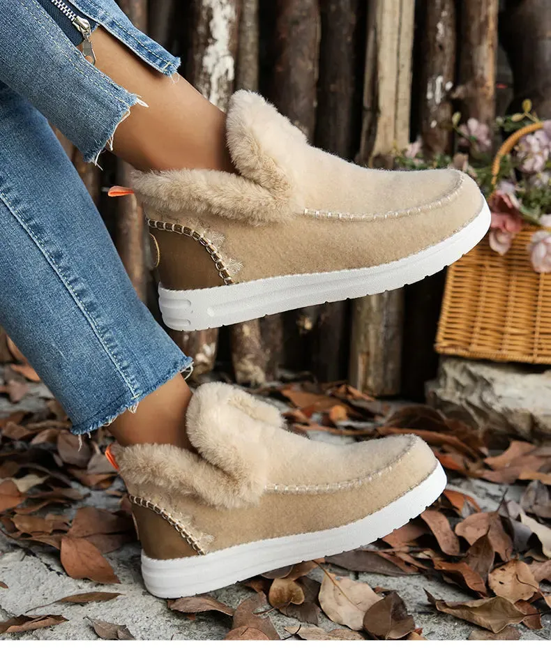 ELINA | Faux Fur Linked Winter Shoes
