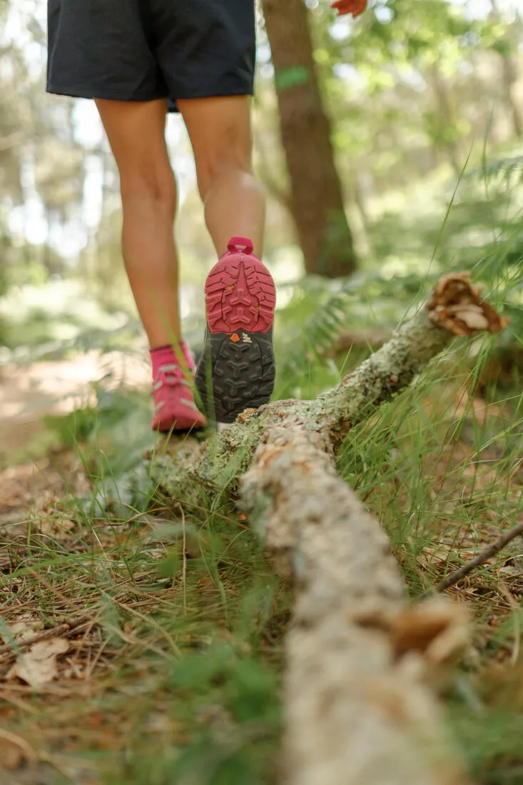 Girls' Walking Shoes with Rip-Tab - Pink/Navy