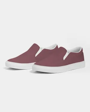 Medium Dark Pink Slip-On Canvas Sneakers | Women's | Medium Dark Pastel Pink | C0M60Y30K60