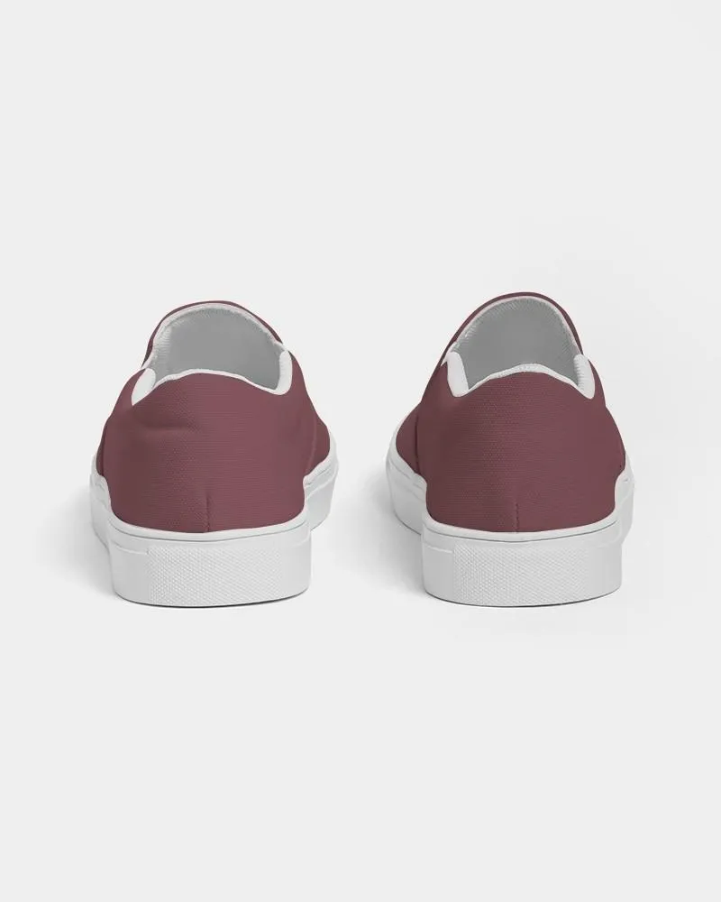 Medium Dark Pink Slip-On Canvas Sneakers | Women's | Medium Dark Pastel Pink | C0M60Y30K60