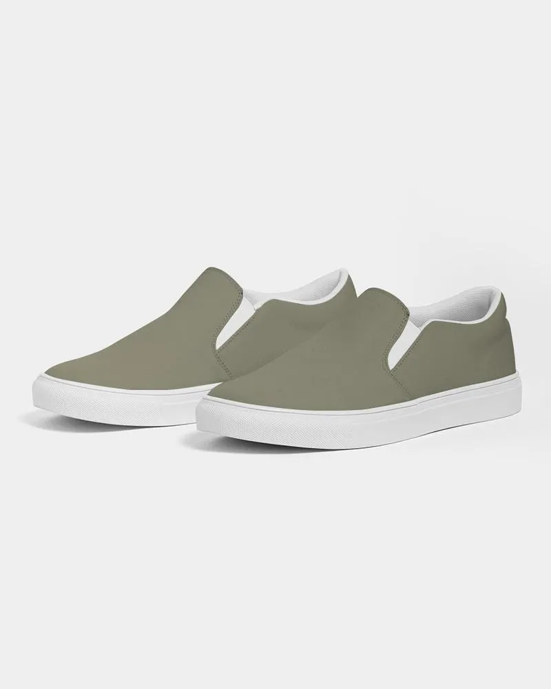 Medium Dark Yellow Slip-On Canvas Sneakers | Women's | Medium Dark Pale Pastel Yellow | C0M0Y30K60