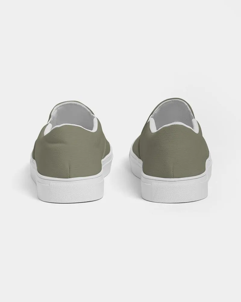 Medium Dark Yellow Slip-On Canvas Sneakers | Women's | Medium Dark Pale Pastel Yellow | C0M0Y30K60
