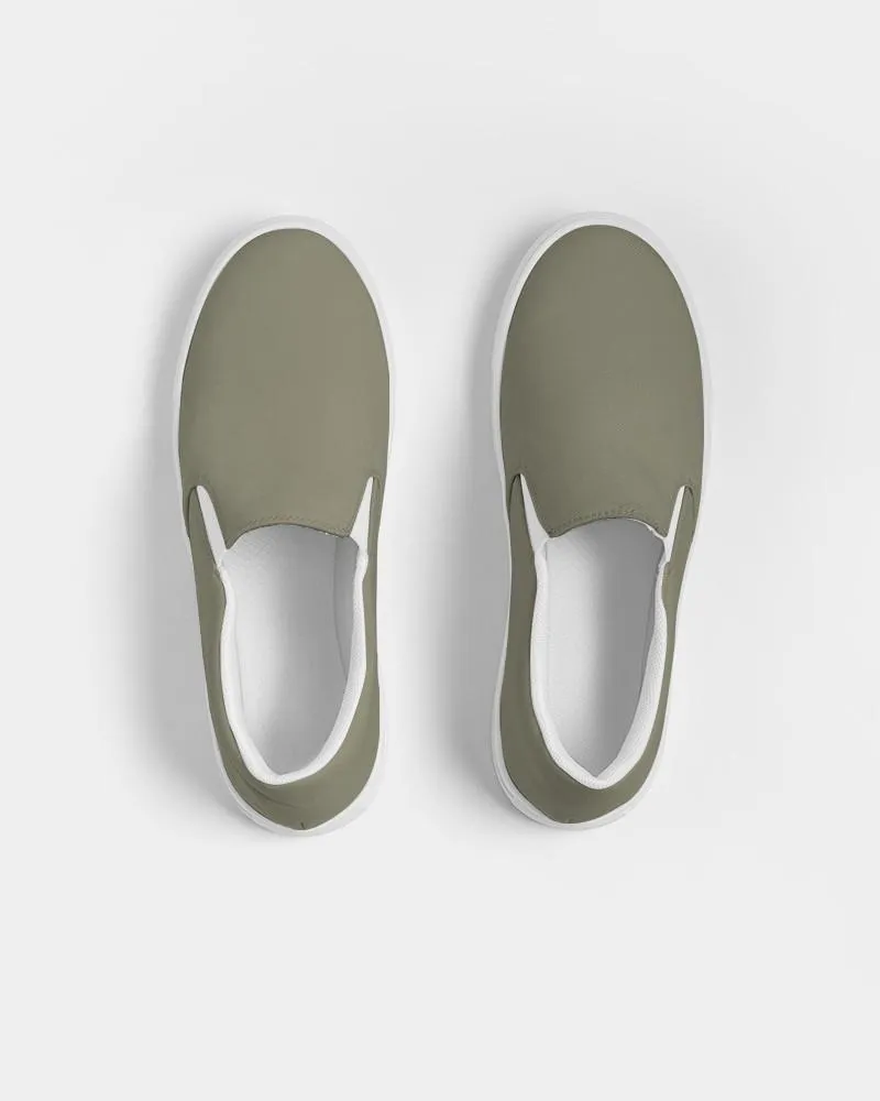 Medium Dark Yellow Slip-On Canvas Sneakers | Women's | Medium Dark Pale Pastel Yellow | C0M0Y30K60