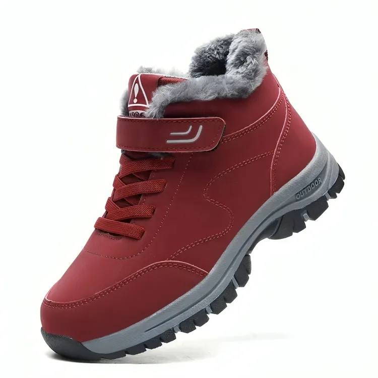 Men's Anti-slip Faux Fur Lining Winter Boots with Double Closure | Ideal for Autumn/Winter