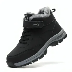 Men's Anti-slip Faux Fur Lining Winter Boots with Double Closure | Ideal for Autumn/Winter