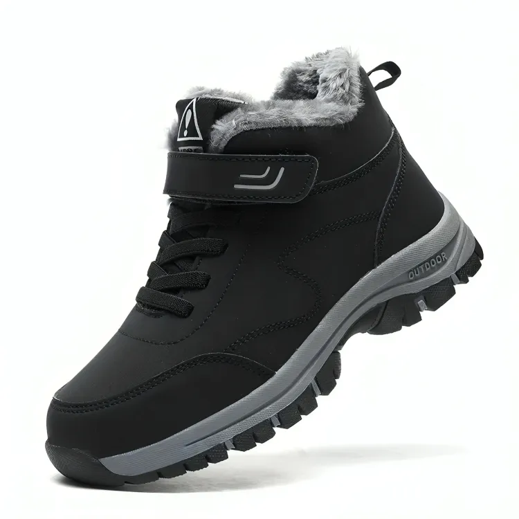Men's Anti-slip Faux Fur Lining Winter Boots with Double Closure | Ideal for Autumn/Winter
