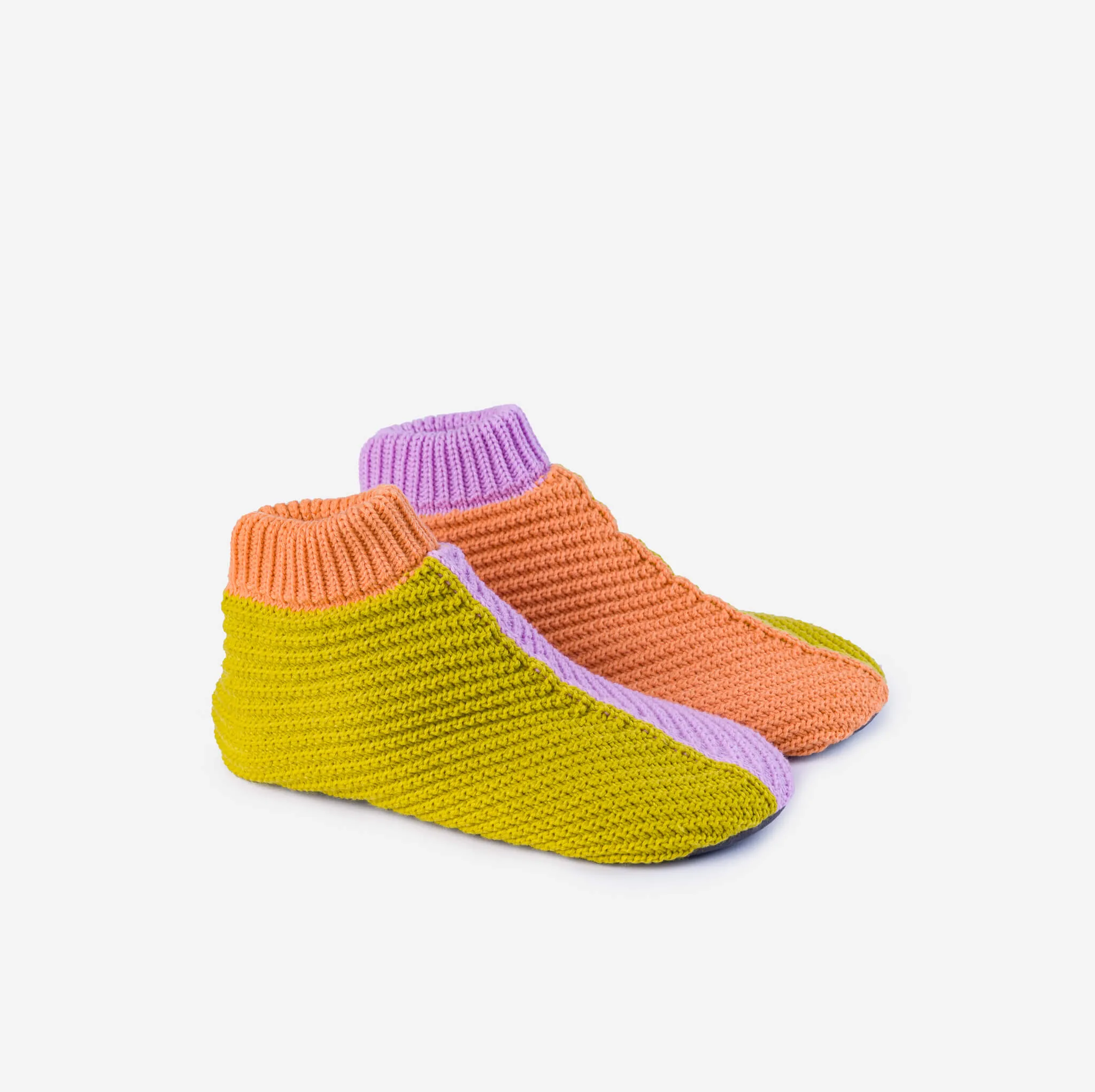 Mismatch Knit Bootie Slippers