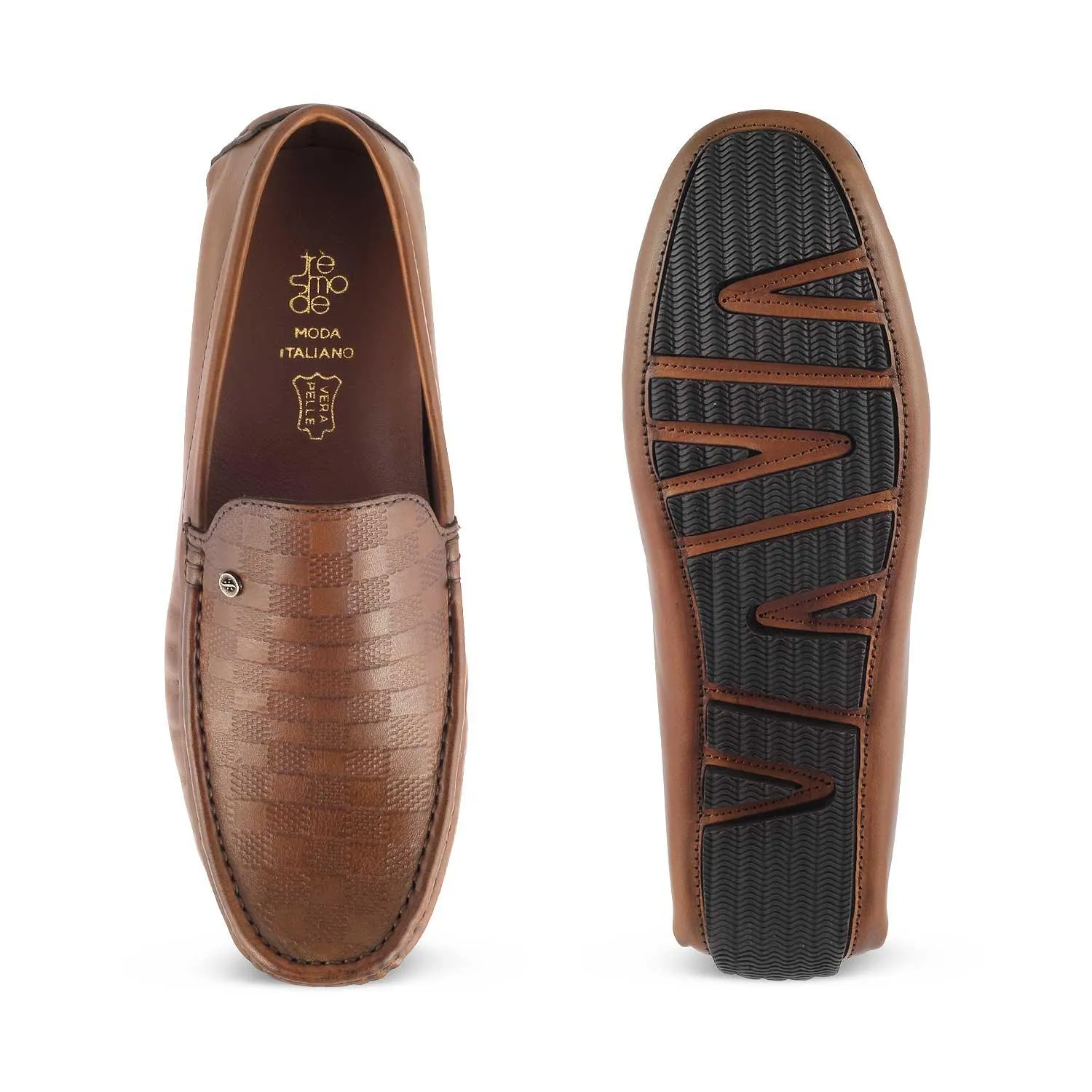 The Kloaf Brown Men's Leather Driving Loafers Tresmode