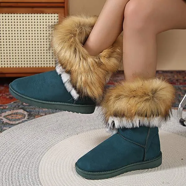 Women's Faux Fur Lined Winter Snow Boots 86432595C