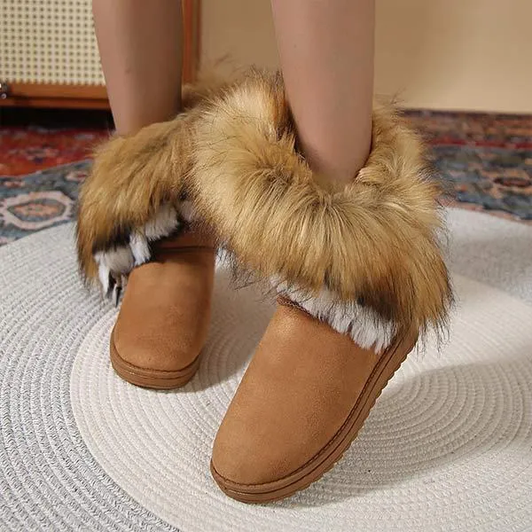 Women's Faux Fur Lined Winter Snow Boots 86432595C