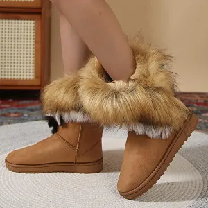 Women's Faux Fur Lined Winter Snow Boots 86432595C