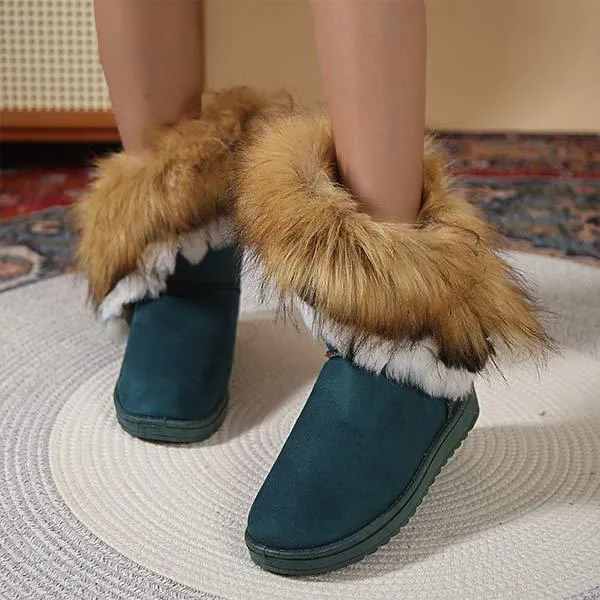 Women's Faux Fur Lined Winter Snow Boots 86432595C