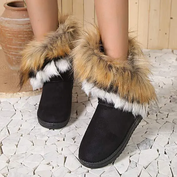 Women's Faux Fur Lined Winter Snow Boots 86432595C