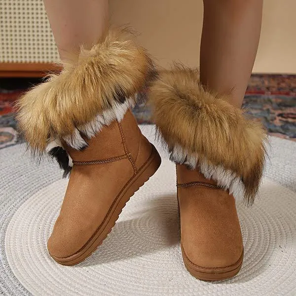 Women's Faux Fur Lined Winter Snow Boots 86432595C