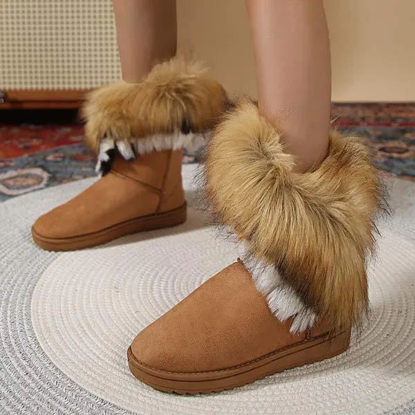 Women's Faux Fur Lined Winter Snow Boots 86432595C