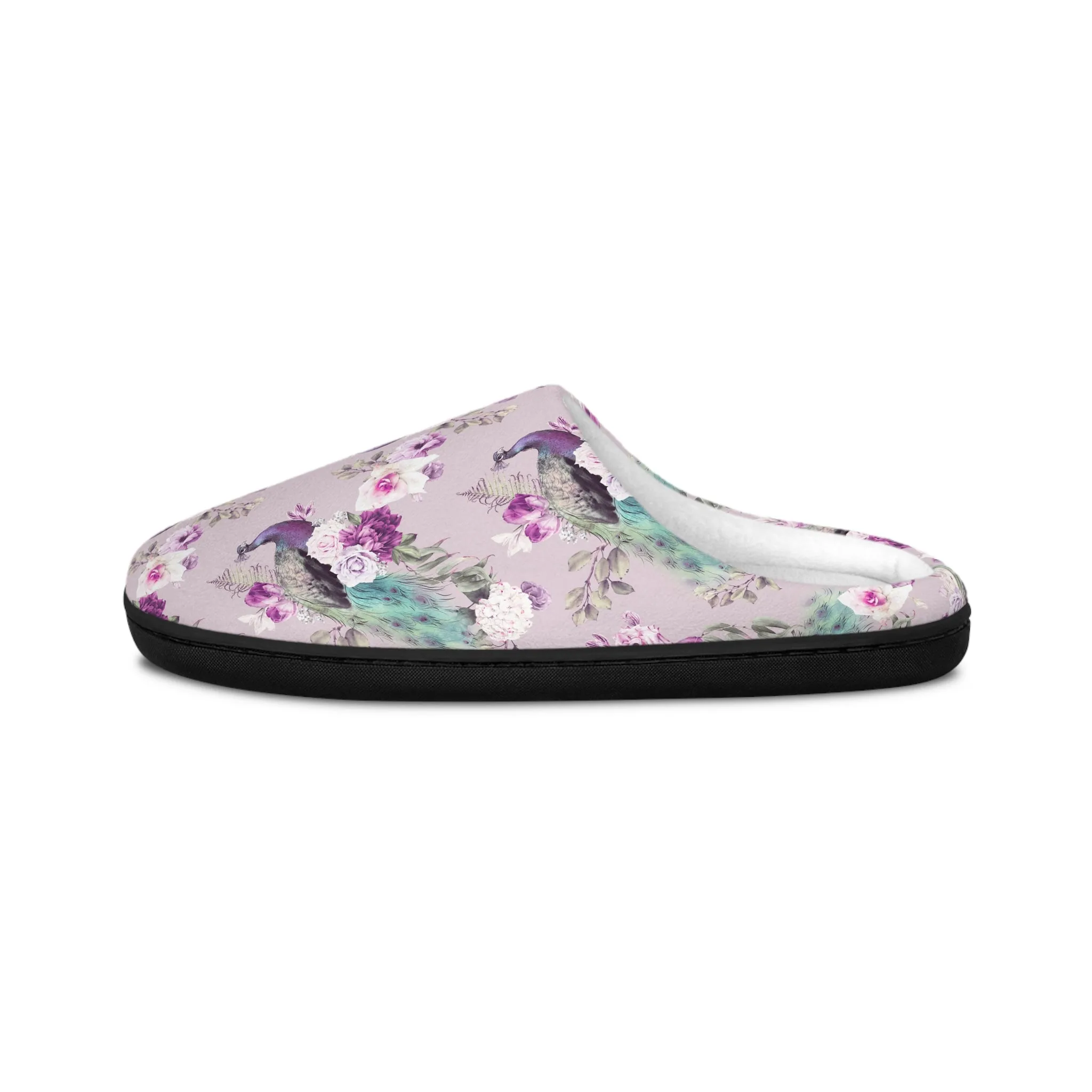 Women's Indoor Slippers - Peacock Light Botanicals Collection