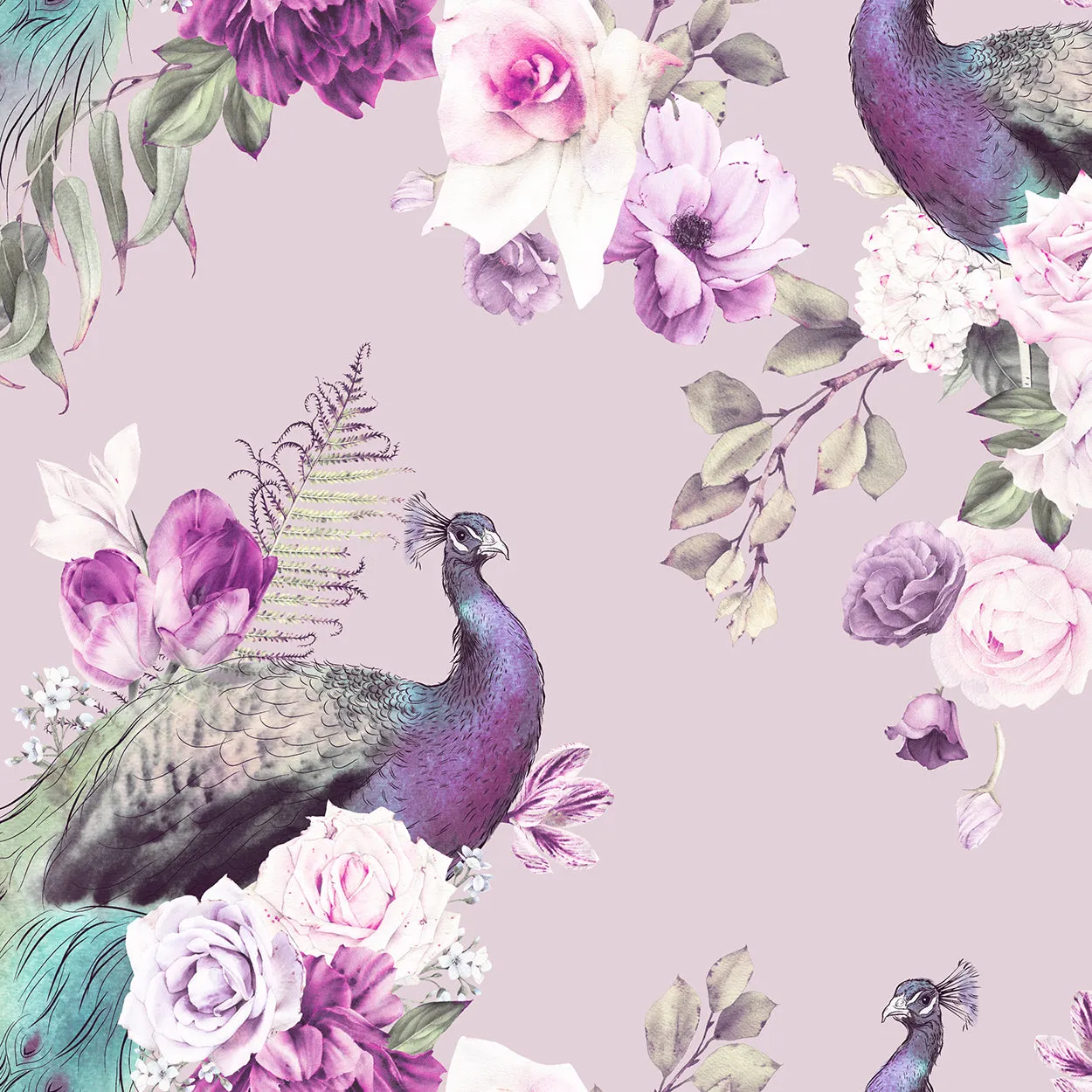 Women's Indoor Slippers - Peacock Light Botanicals Collection